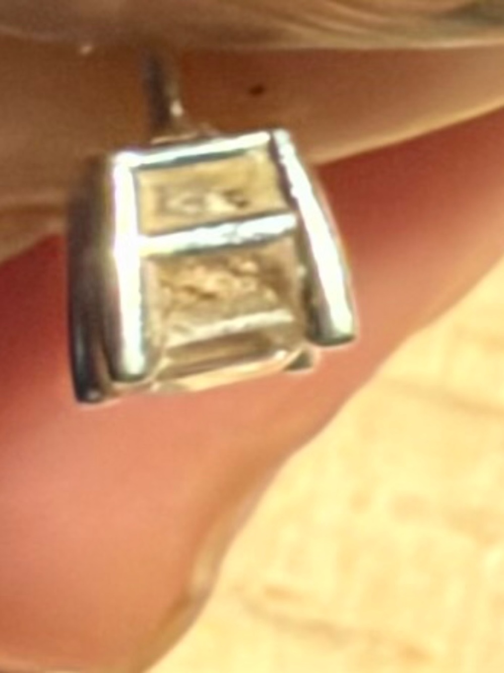 14K Solid White Gold Princess Cut Diamond Stud Earring Single Approx .20-.25ct - Picture 3 of 6
